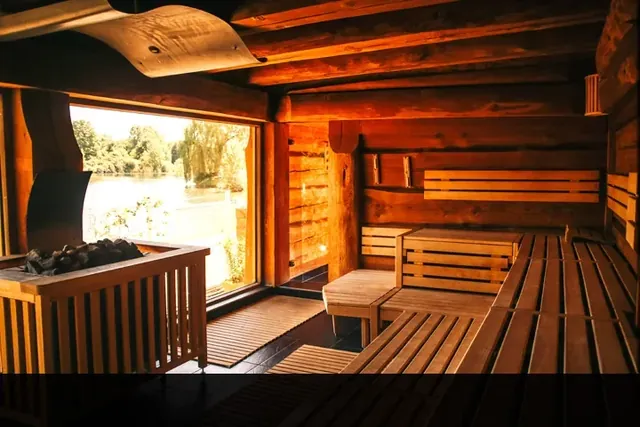 Finnlandsauna am Bagger